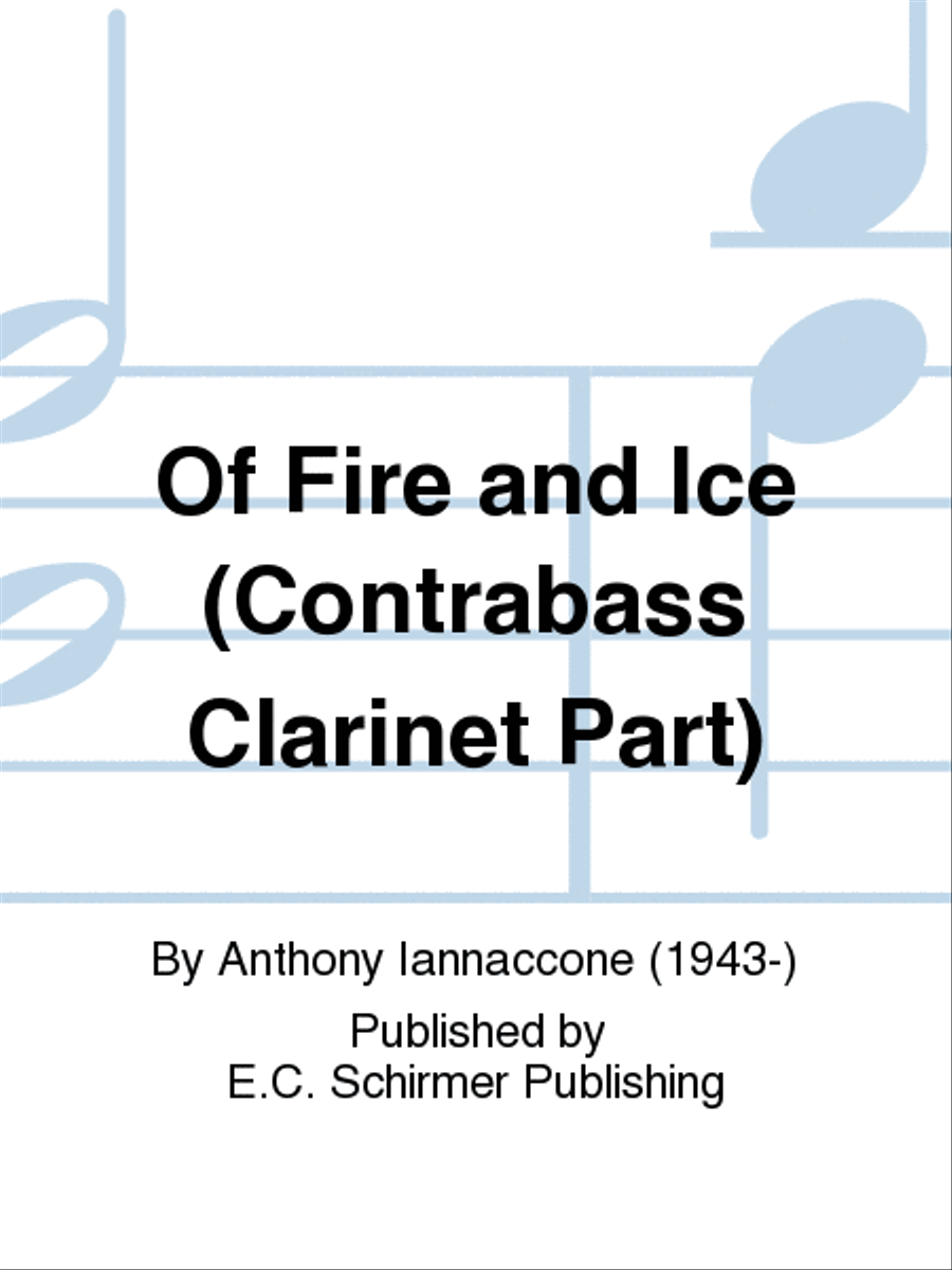 Of Fire and Ice (Contrabass Clarinet Part) Concert Band scores gallery preview page 1