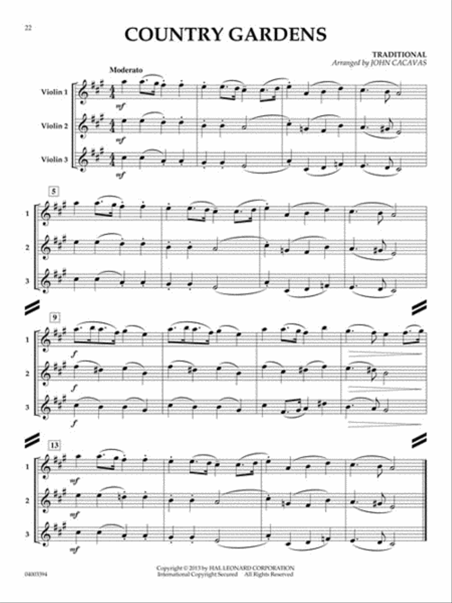 Fun and Easy Trios for Violin Violin scores gallery preview page 6