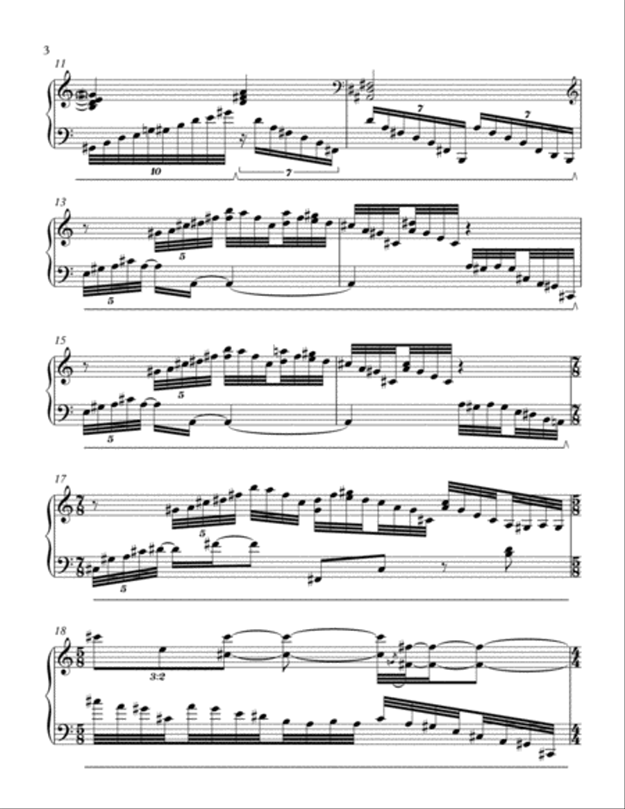 Five Colors Make the Eyes Blind (5th Movement) Piano Solo scores gallery preview page 4