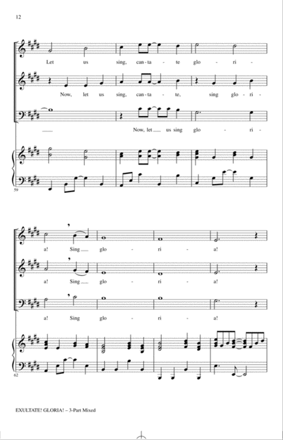 Exultate! Gloria! 3-Part scores gallery preview page 10