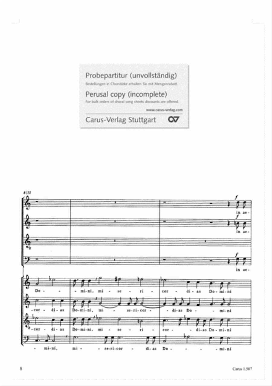 Misericordias Domini 4-Part scores gallery preview page 9