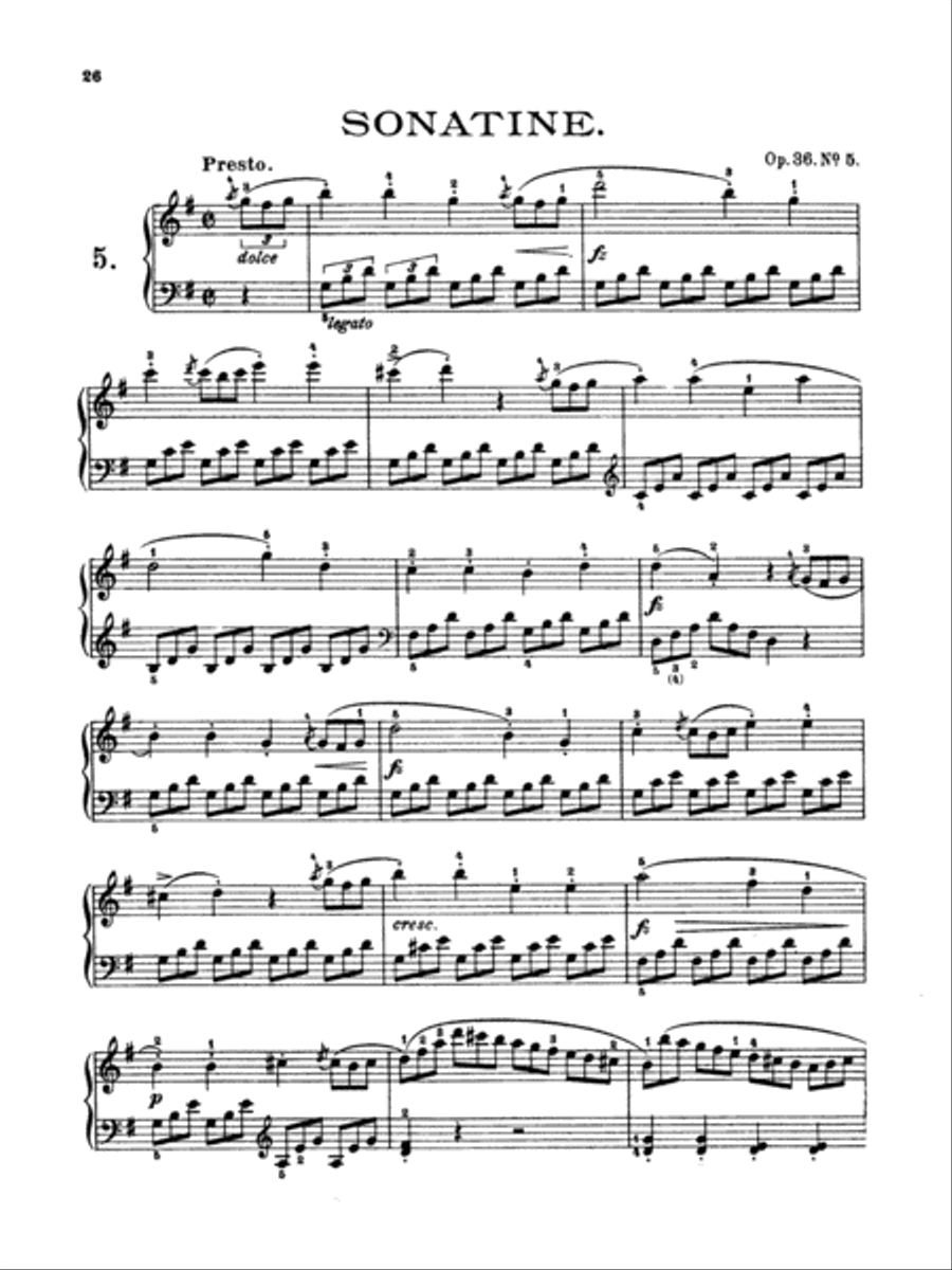 Clementi: Twelve Sonatinas Piano Solo scores gallery preview page 1