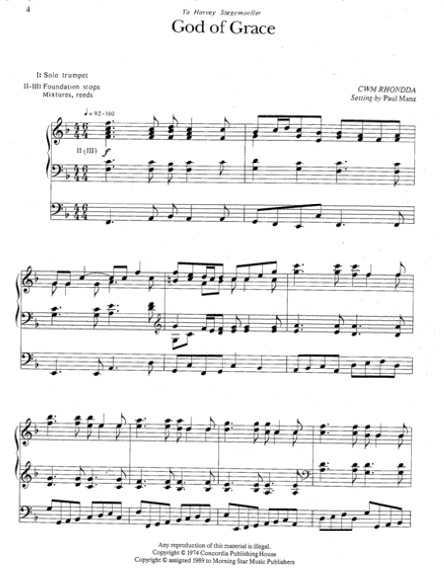 Five Hymn Improvisations for Weddings and General Use Organ scores gallery preview page 3