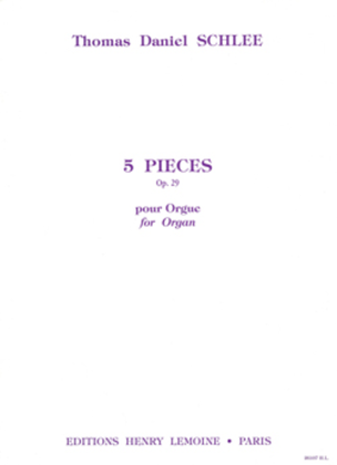 Book cover for Pieces (5) Op. 29
