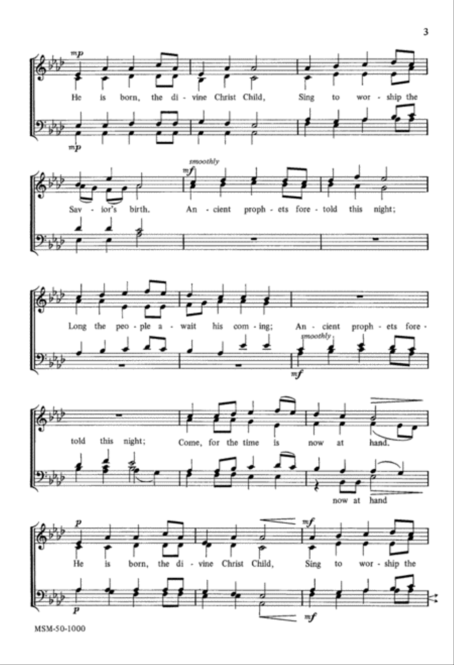 He Is Born He Is Born Divisi scores gallery preview page 2