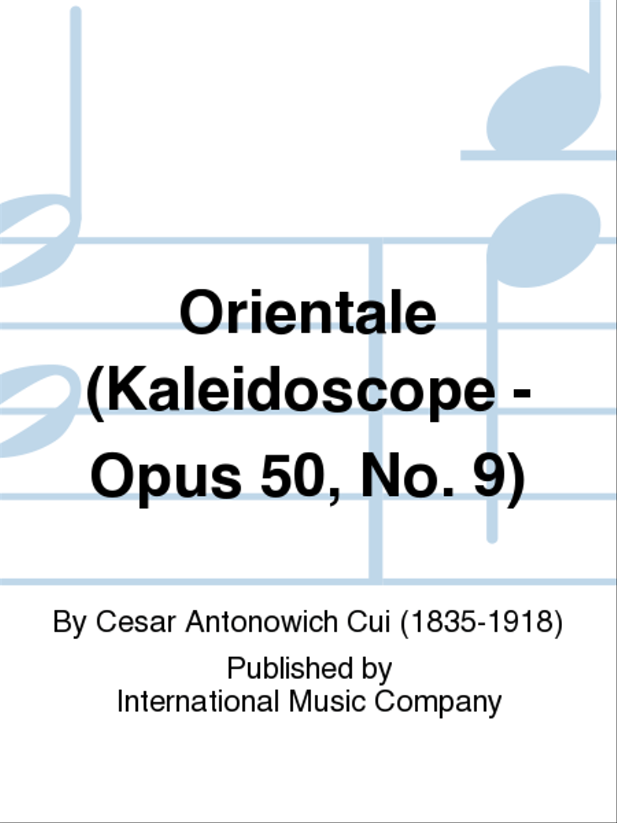 Orientale (Kaleidoscope - Opus 50, No. 9) Piano Accompaniment scores gallery preview page 1