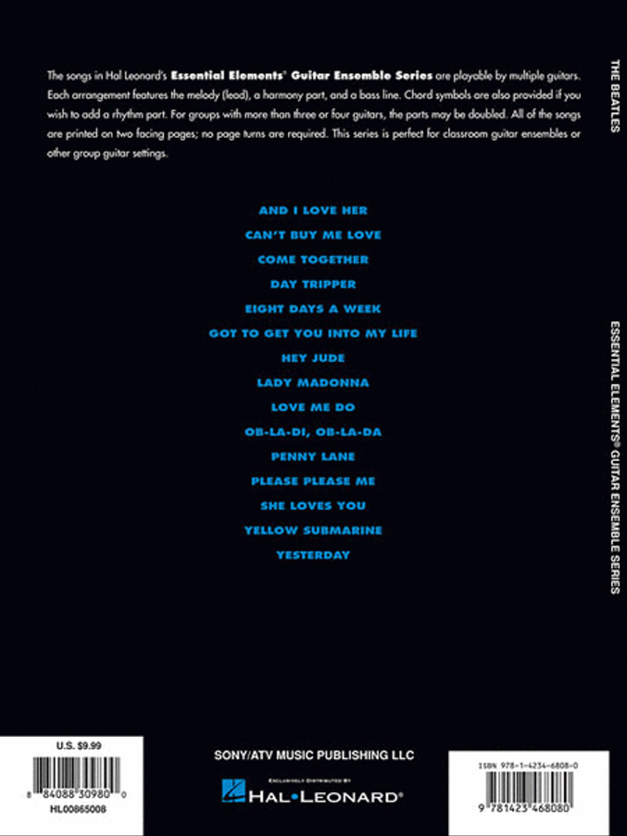 The Beatles – 15 Classic Songs Arranged for Three or More Guitarists Guitar Ensemble scores gallery preview page 2
