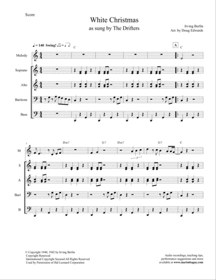 White Christmas Large Ensemble scores gallery preview page 3