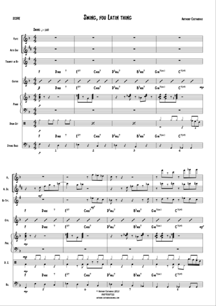 Swing, you Latin Thing! Jazz Ensemble scores gallery preview page 1