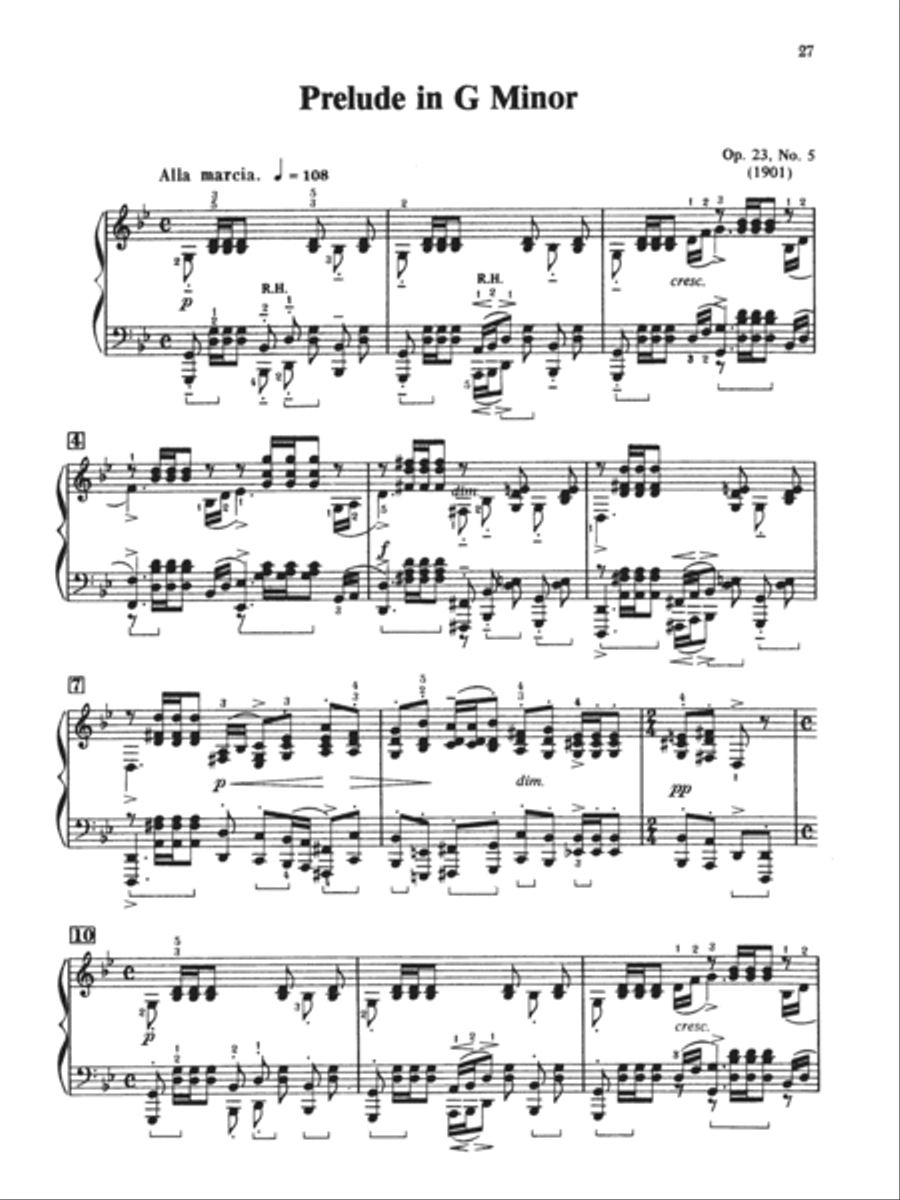 Rachmaninoff -- Preludes, Op. 23 Piano Solo scores gallery preview page 6