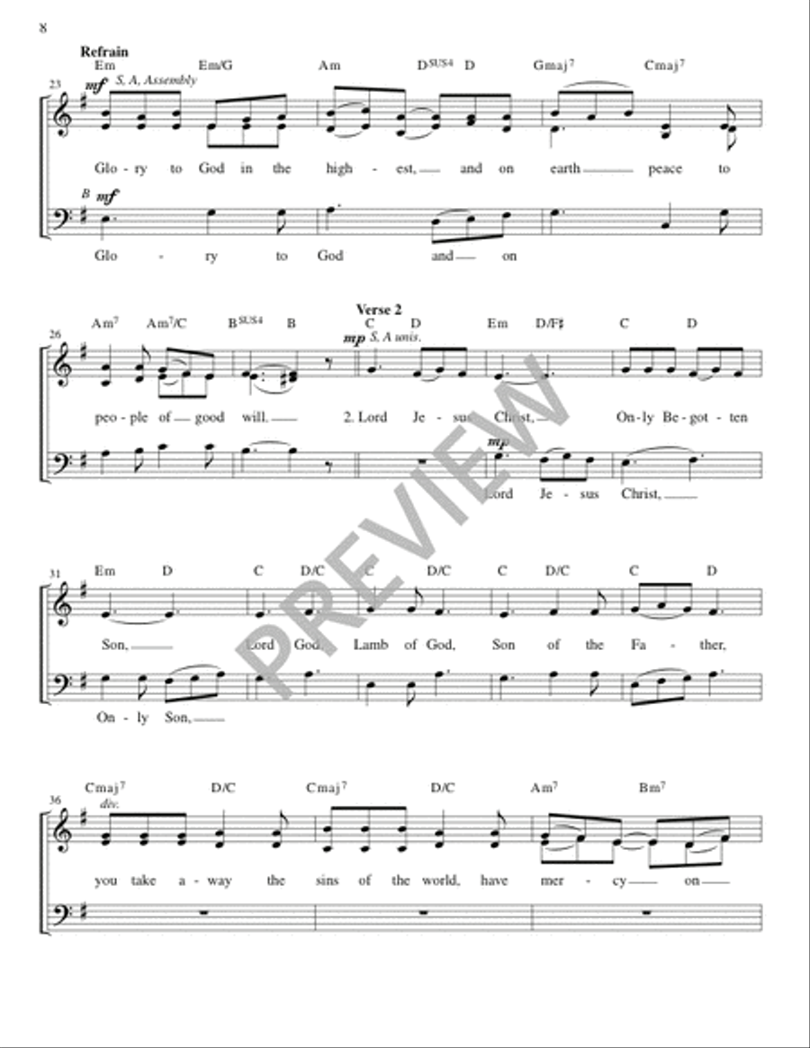 Mass of the Angels and Saints - Guitar edition Guitar scores gallery preview page 9