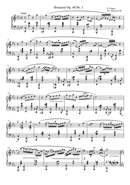 Nocturne Op. 48 No. 1 (simplified version) image number null