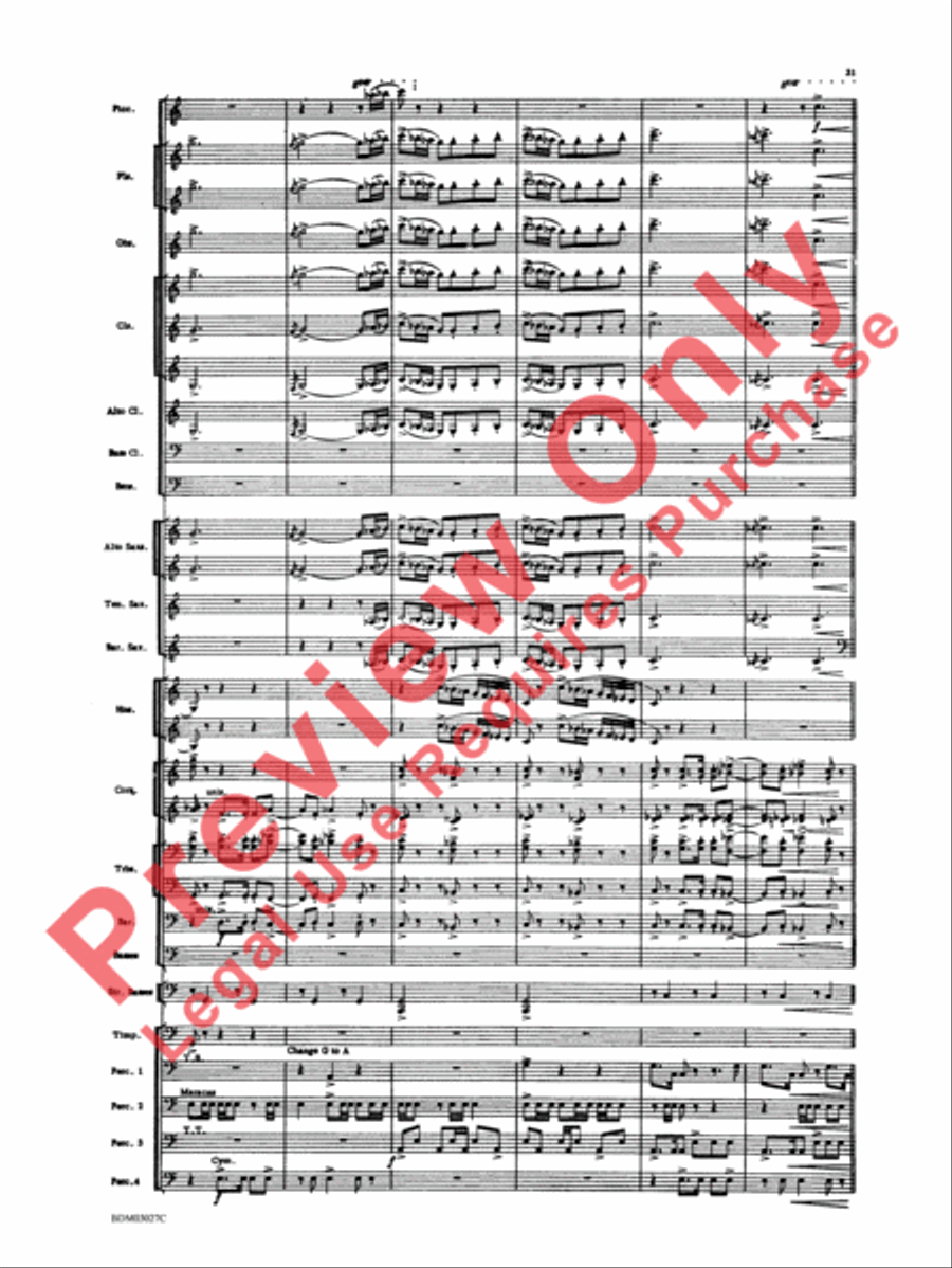 La Fiesta Mexicana Concert Band scores gallery preview page 34