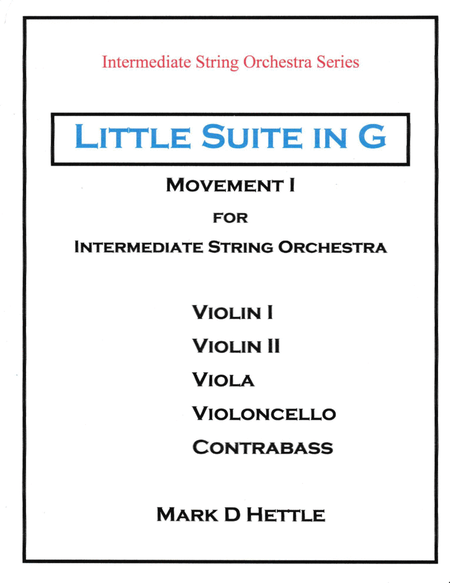 Little Suite in G for Intermediate String Orchestra image number null