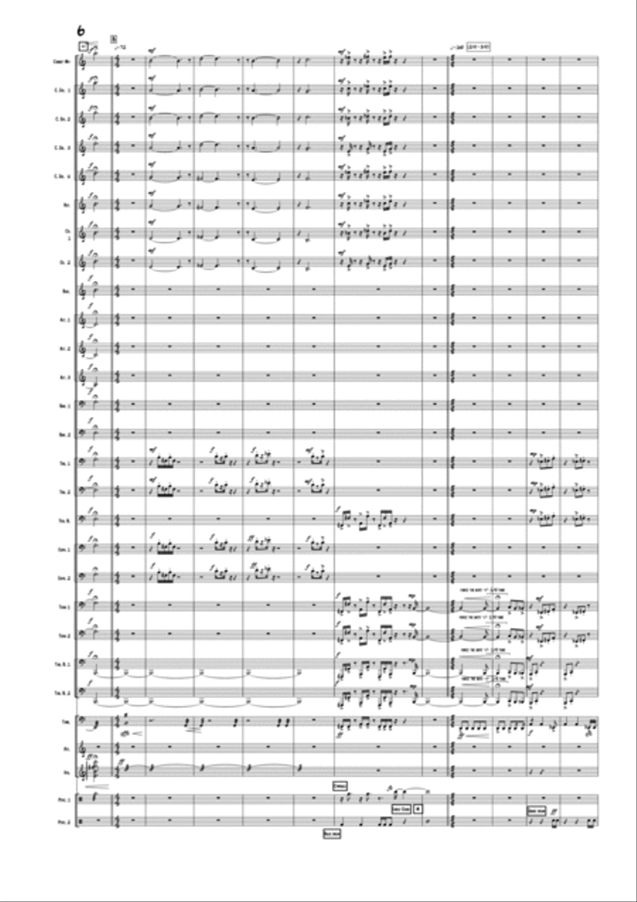 A Journey with the Wind piece for brass band advanced level.Orchestral material available Full Orchestra scores gallery preview page 6