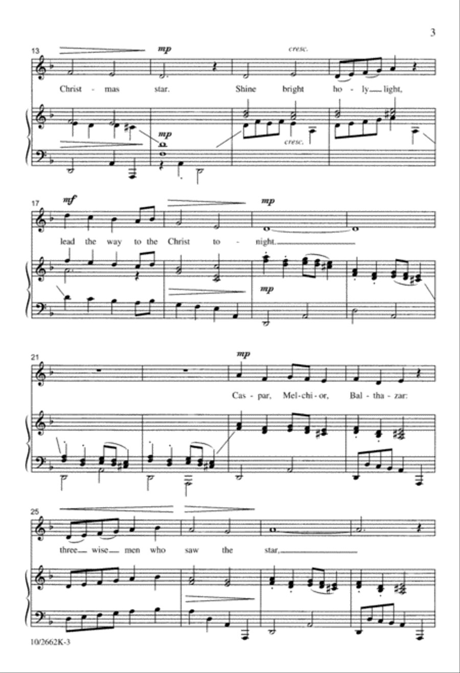 Three Wise Men Three Wise Men Unison Choir scores gallery preview page 4