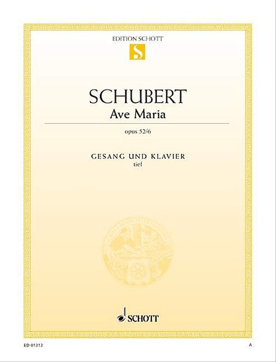 Ave Maria, Op. 52, No. 6 (D 839) Low Voice scores gallery preview page 1
