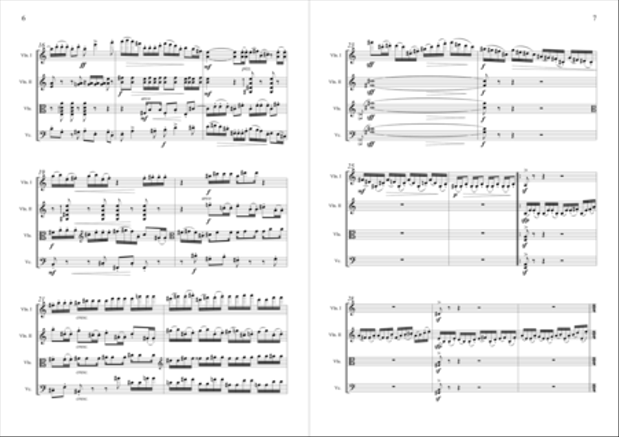 String Quartet《弦樂四重奏》 String Quartet scores gallery preview page 5