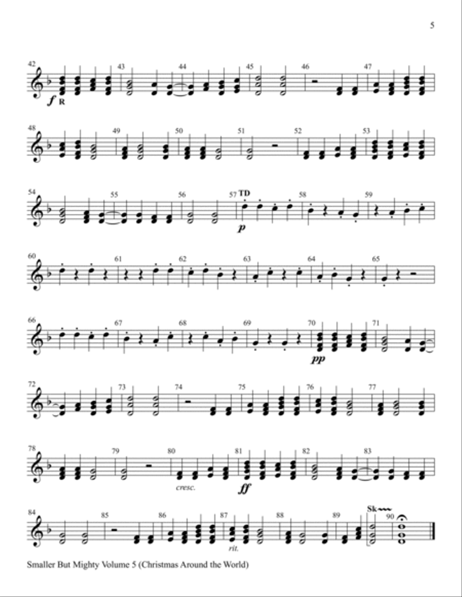 Small-ER But Mighty, Vol. 5, Christmas Aro-Digital Download Handbell Choir scores gallery preview page 5