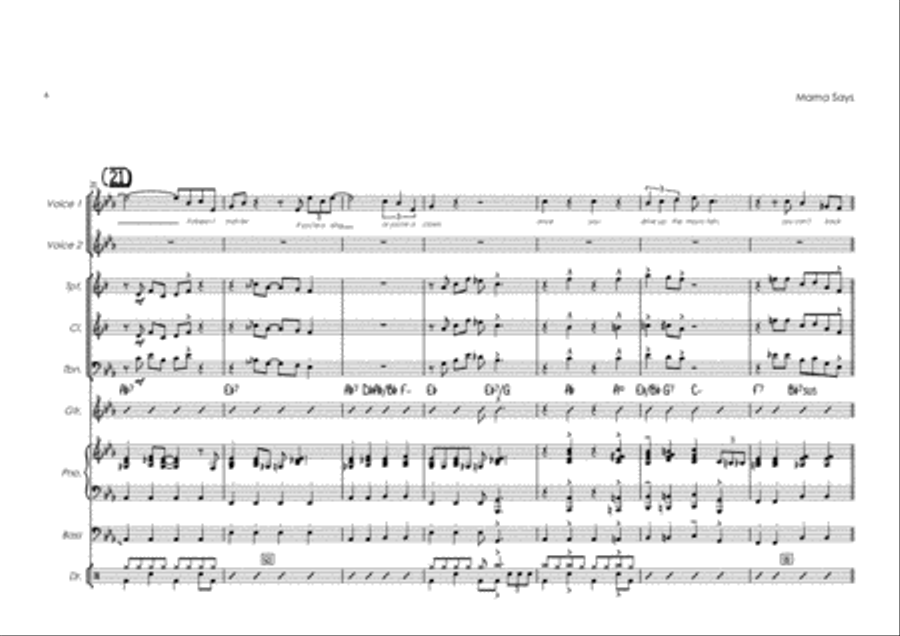 Mama Says Jazz Ensemble scores gallery preview page 6