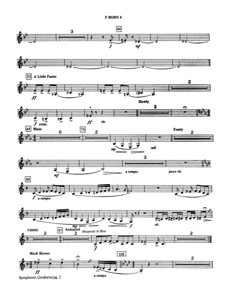 The Symphonic Gershwin: 4th F Horn