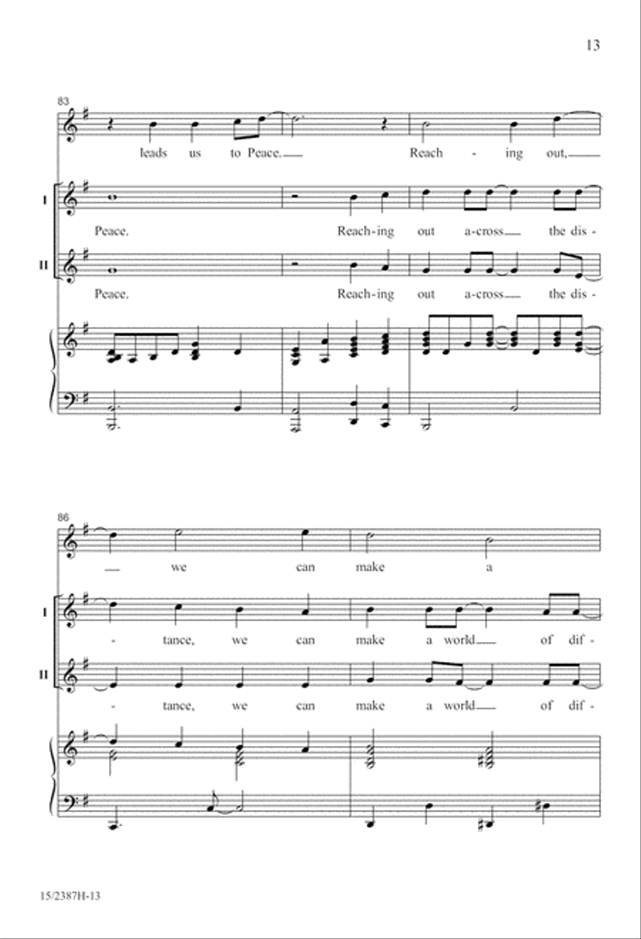 We Can Build a Bridge 2-Part scores gallery preview page 14