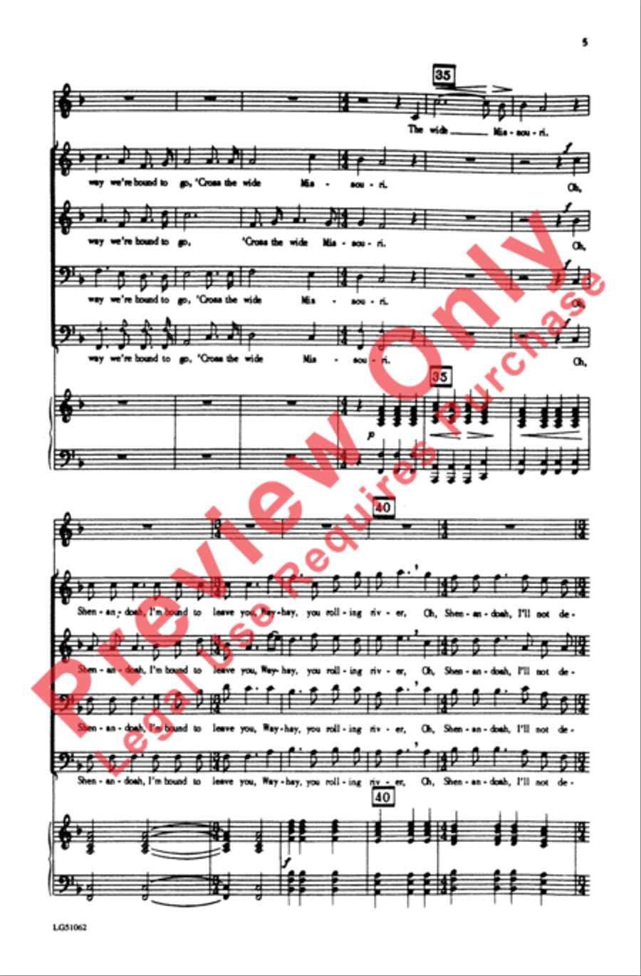 Shenandoah Men's Choir scores gallery preview page 5