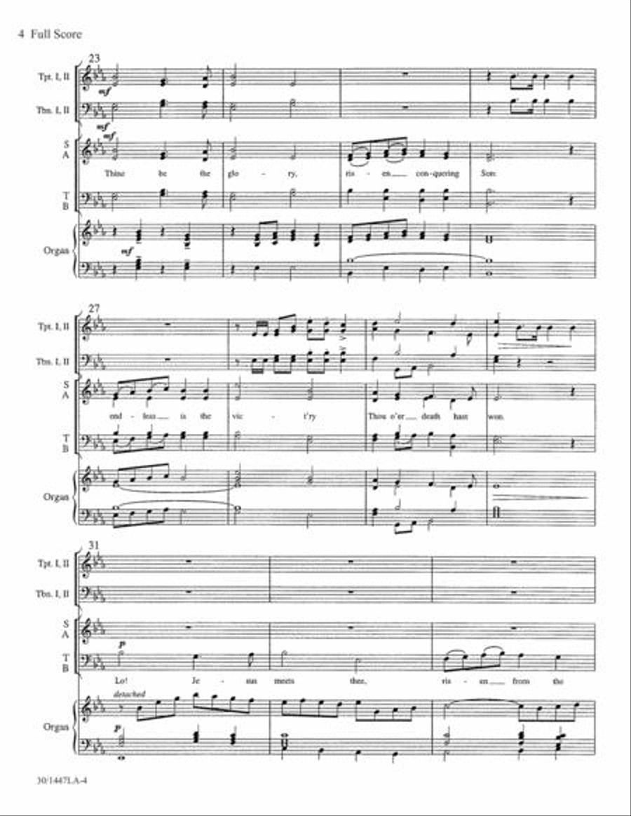 Thine Be the Glory - Brass Parts Choir scores gallery preview page 4