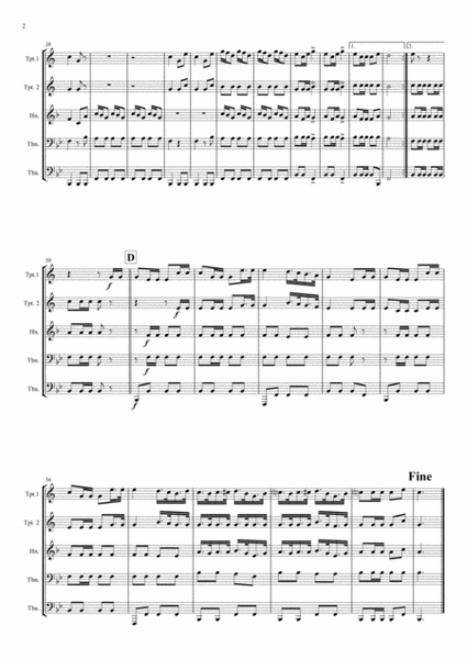 Jaegerchor - Der Freischuetz C.M.Weber - Brass Quintet image number null