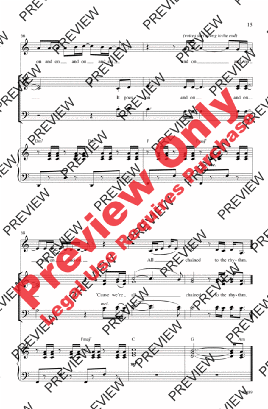 Chained to the Rhythm 3-Part scores gallery preview page 15