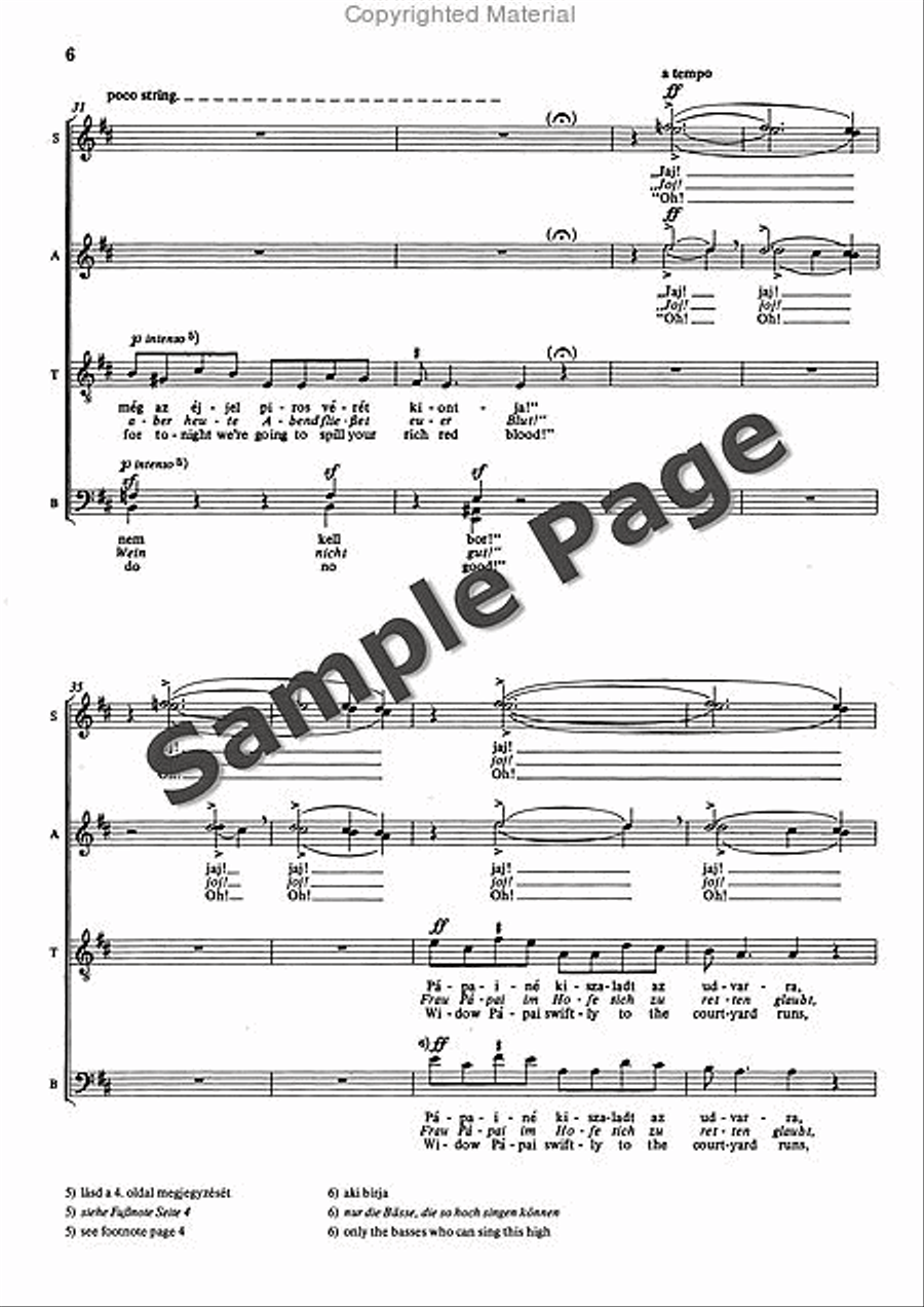 Widow Papai 4-Part scores gallery preview page 7