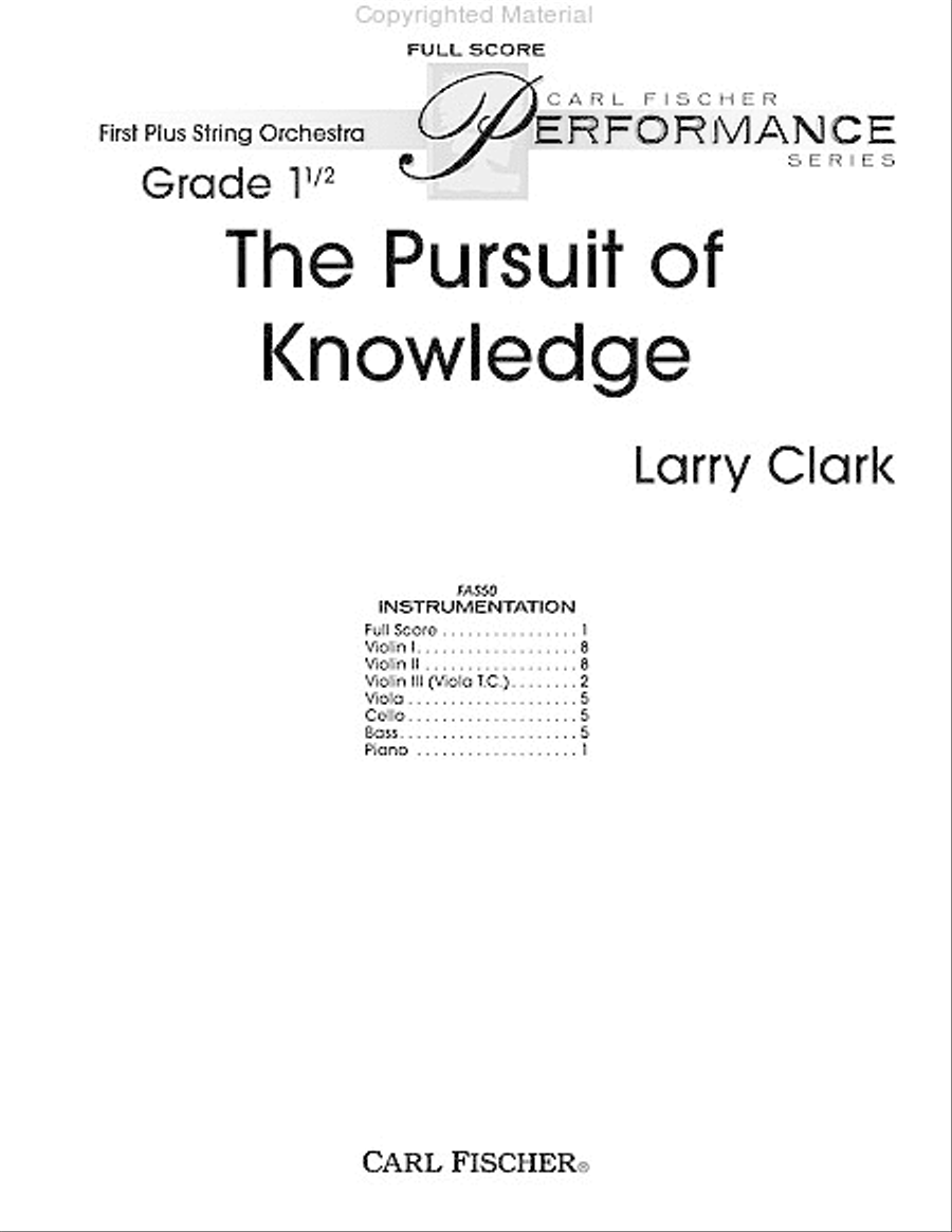 The Pursuit Of Knowledge The Pursuit Of Knowledge String Orchestra scores gallery preview page 2