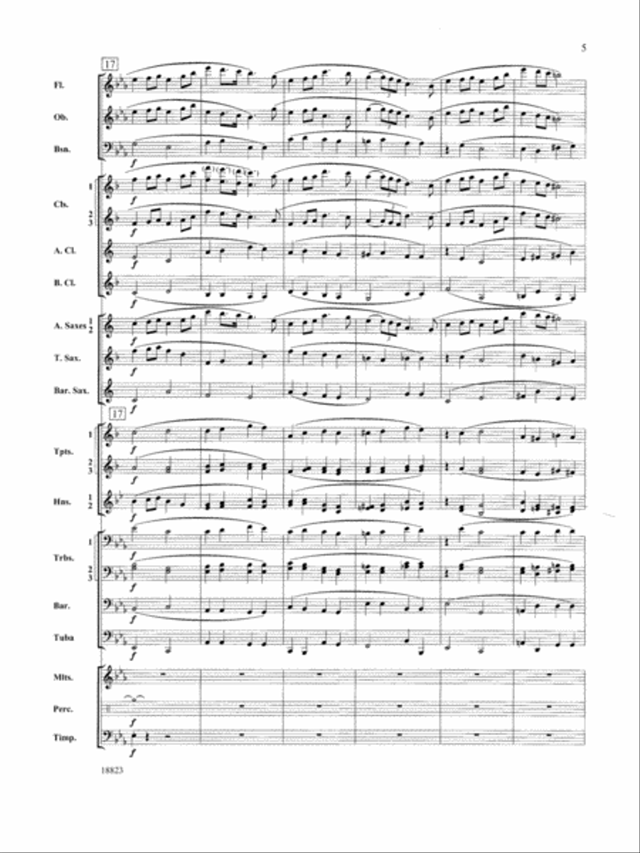 Irish Ayre for Winds: Score Concert Band scores gallery preview page 5