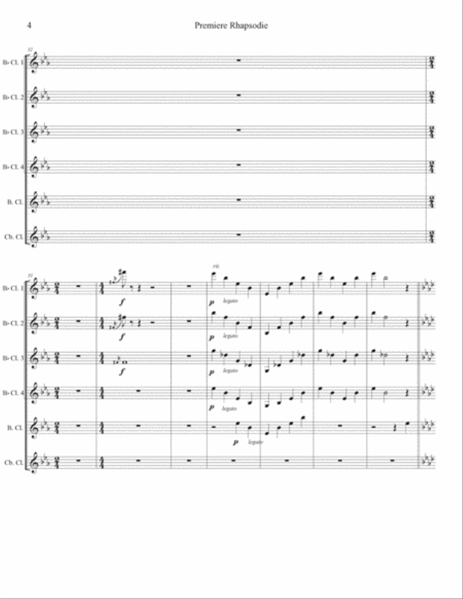 Premiere Rhapsodie Premiere Rhapsodie Woodwind Ensemble scores gallery preview page 4