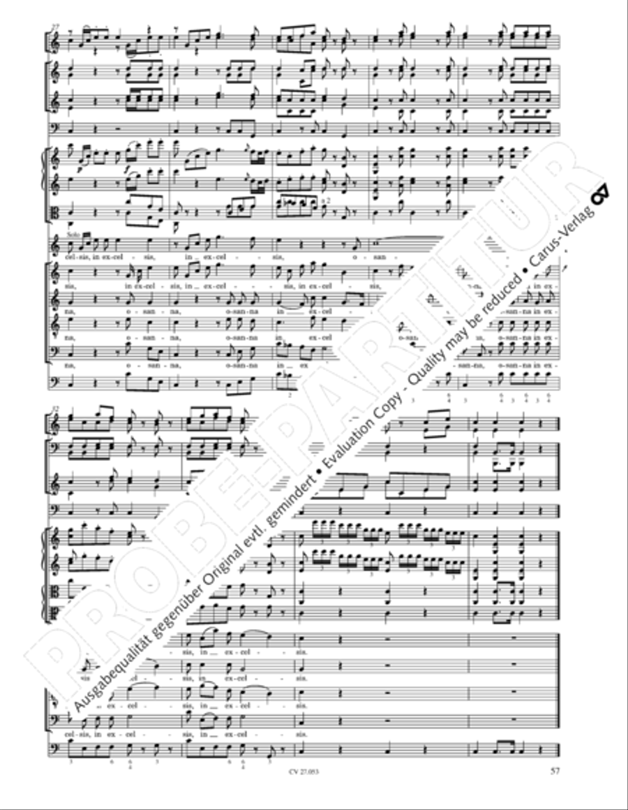 Creation Mass in A-major after Joseph Haydn (Schopfungsmesse in A nach Joseph Haydn) 4-Part scores gallery preview page 58