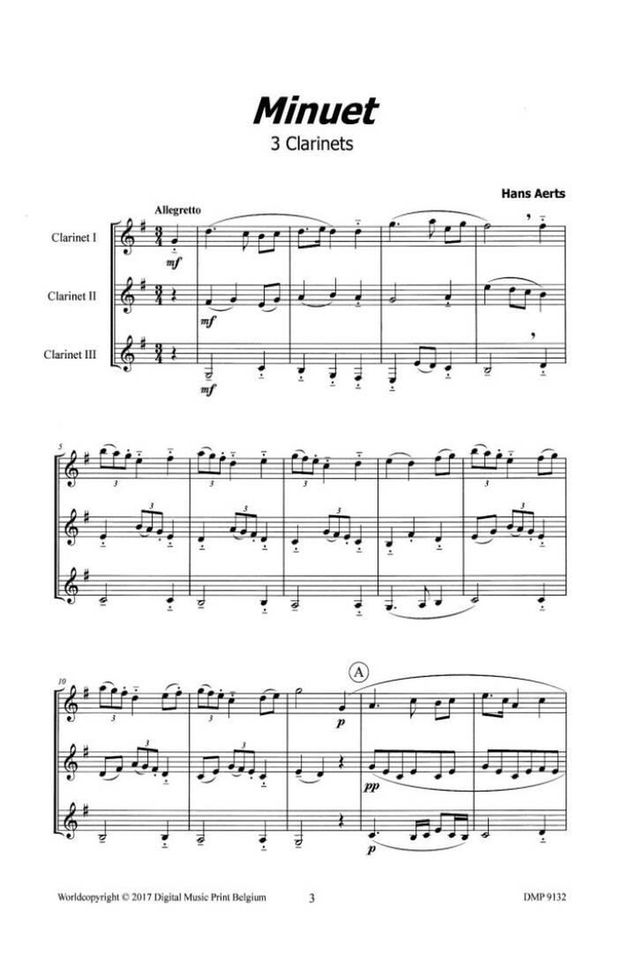 Menuet Clarinet Trio scores gallery preview page 2
