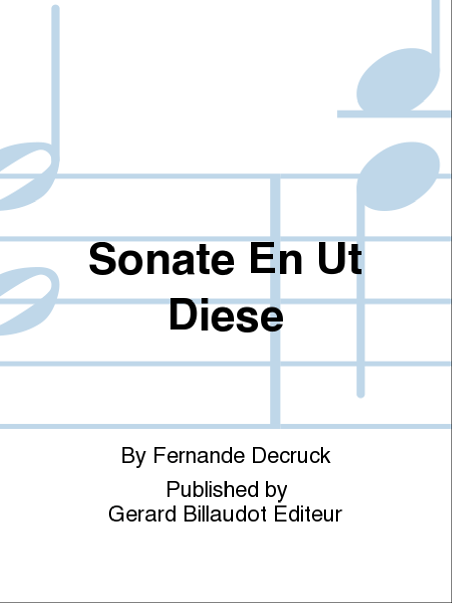 Sonate En Ut Diese Chamber Music scores gallery preview page 1
