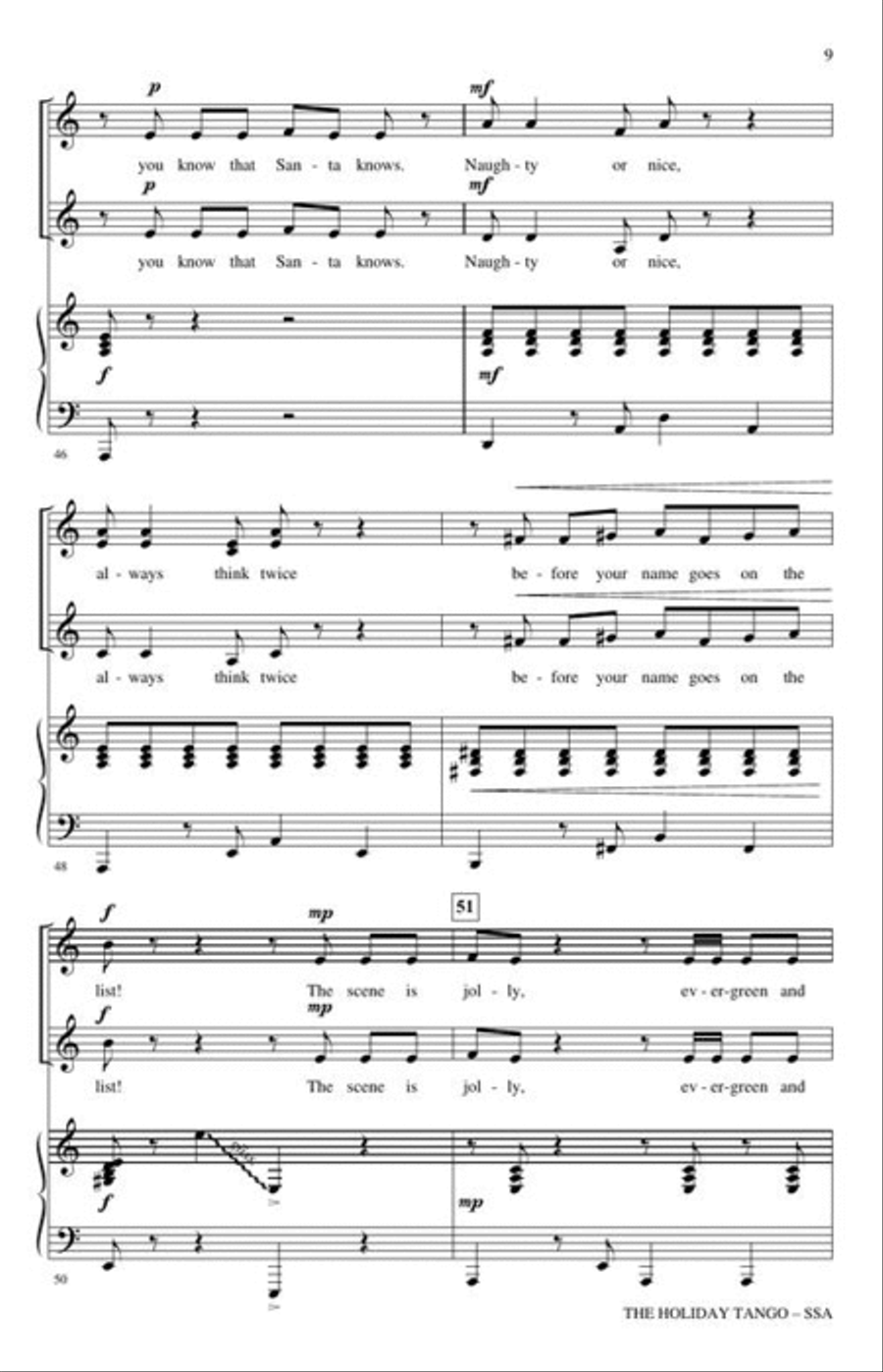 The Holiday Tango! SSA scores gallery preview page 6
