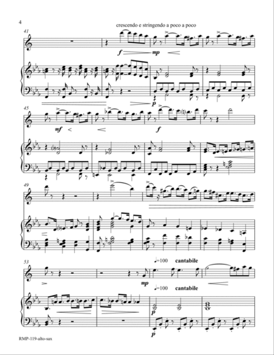 Verdi - Triumphal March from Aida (for alto sax with piano accompaniment) Alto Saxophone scores gallery preview page 4