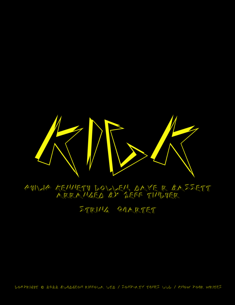Kick Kick String Quartet scores gallery preview page 1