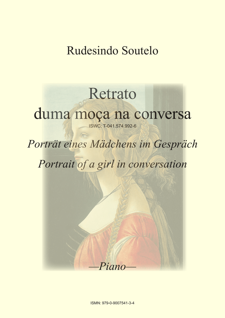 Retrato duma moça na Conversa / Portrait of a girl in conversation Piano Solo scores gallery preview page 1