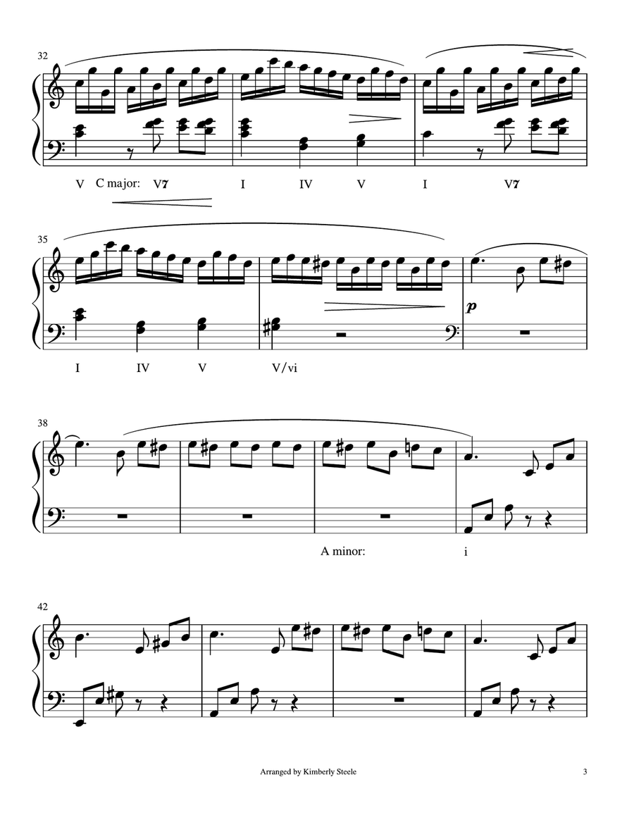 Best Recital: Für Elise in 3/4 Time, Full Version Piano Solo scores gallery preview page 3