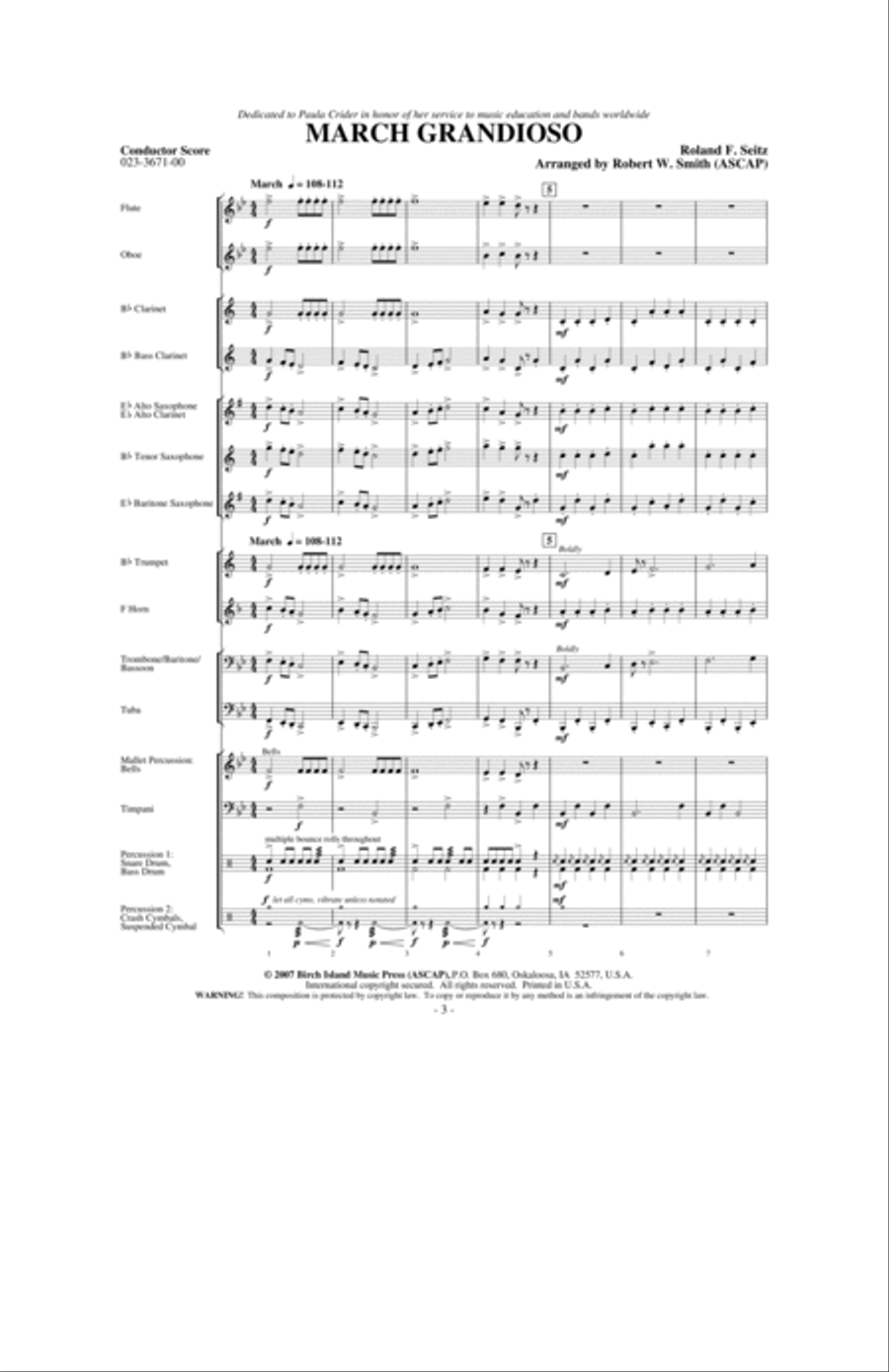 March Grandioso Concert Band scores gallery preview page 2