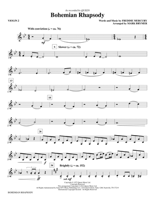 Bohemian Rhapsody (arr. Mark Brymer) - Violin 2