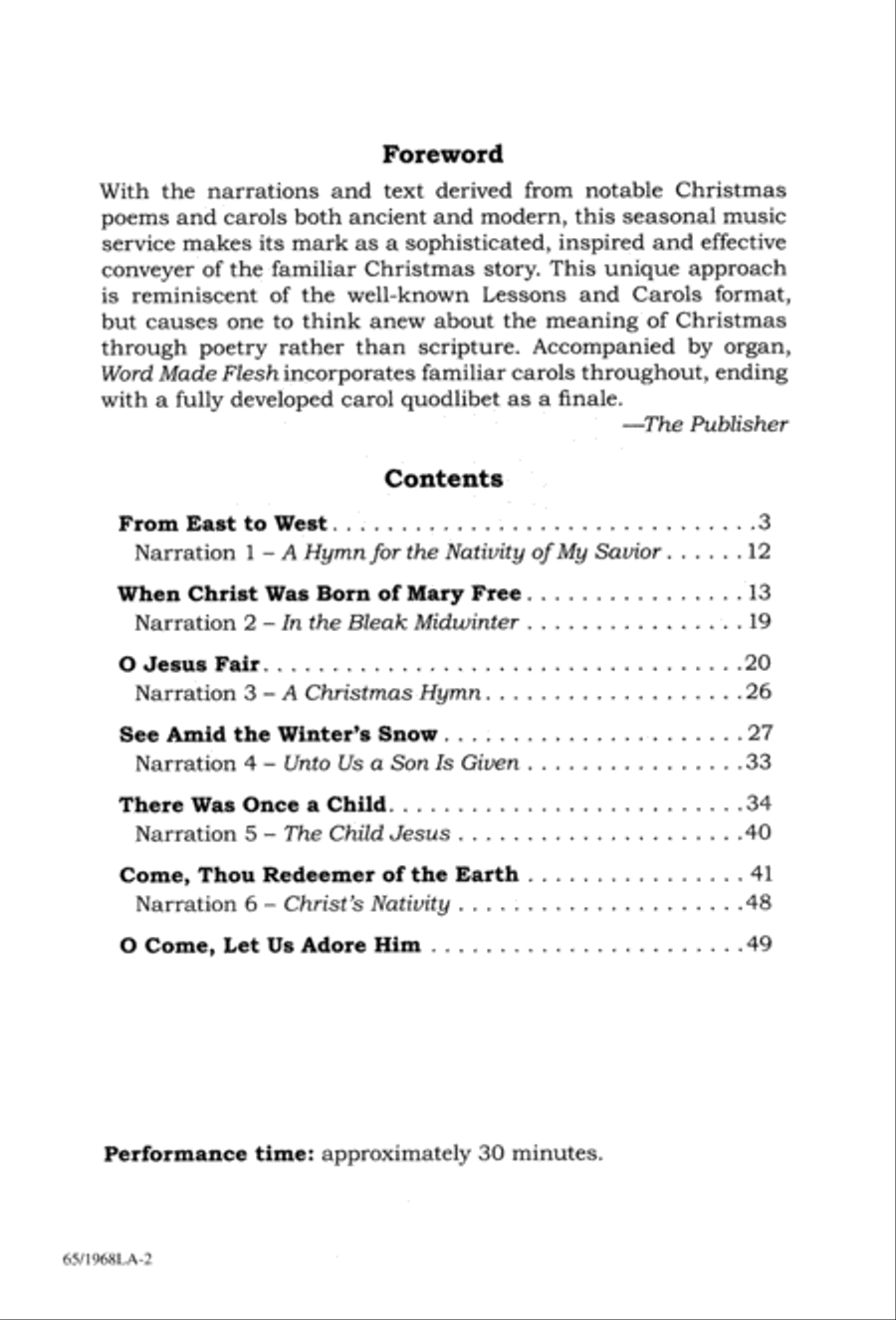 The Word Made Flesh 4-Part scores gallery preview page 4