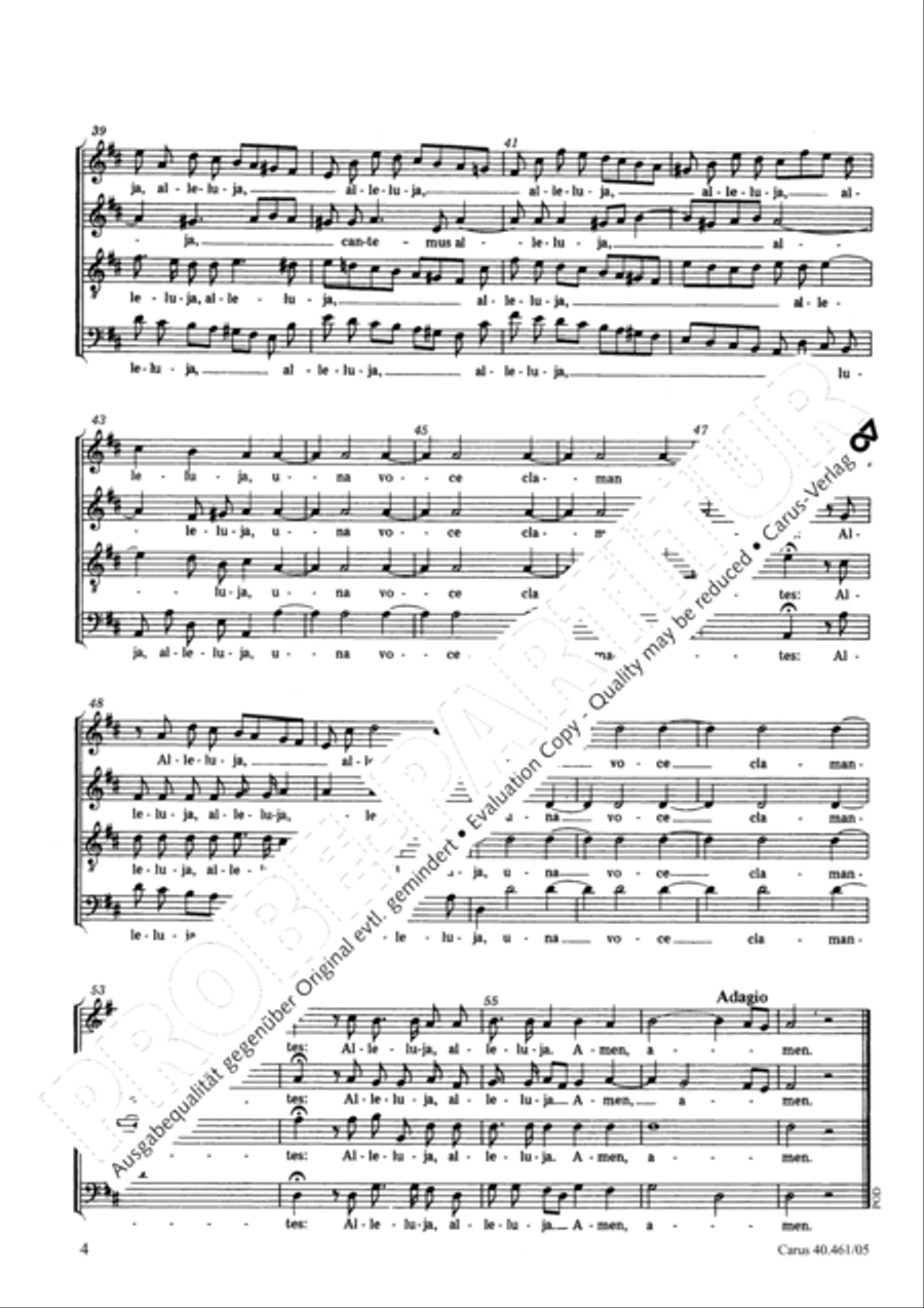 Benedictus sit Deus Pater 4-Part scores gallery preview page 5