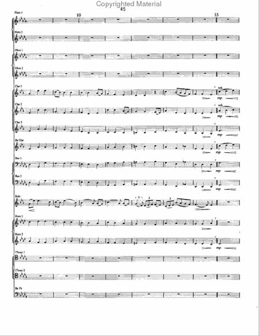 Concerto in F minor for Trumpet Concert Band scores gallery preview page 7