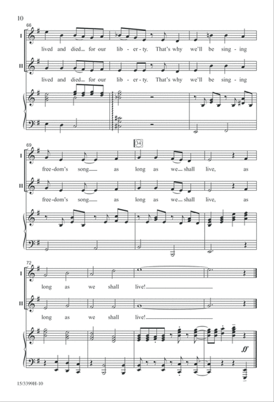 Singing Freedom's Song 2-Part scores gallery preview page 10
