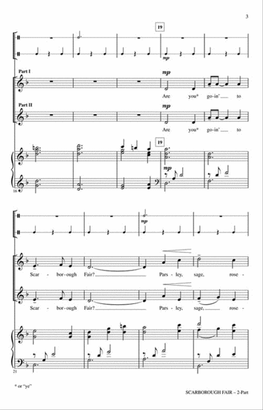 Scarborough Fair 2-Part scores gallery preview page 3
