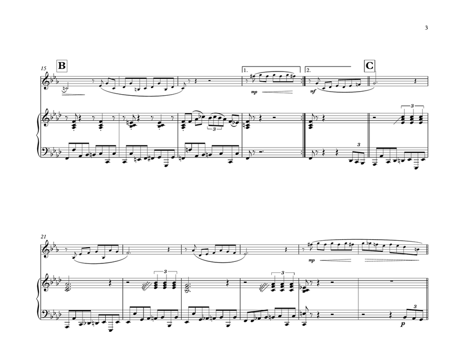 Für Elise Boogie Woogie for French Horn & Piano Brass Duet scores gallery preview page 3